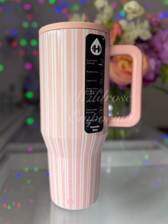 HydroJug Other - HydroJug 32oz traveler Water Bottle, PINK CABANA STRIPES